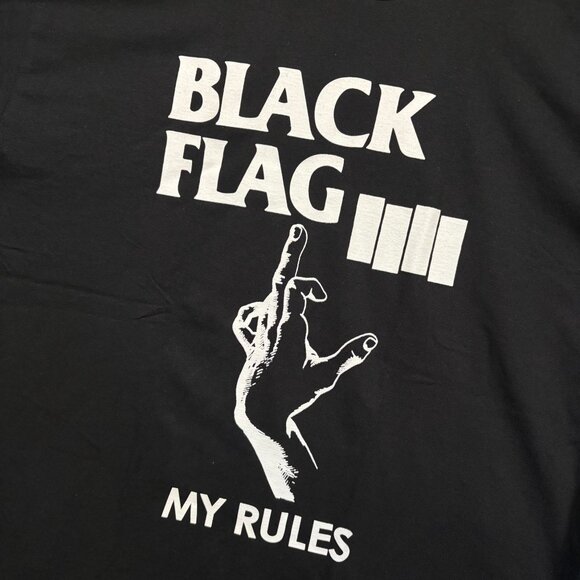 Black Flag My Rules Everything Went Black Punk Band Tee XL - Picture 4 of 4